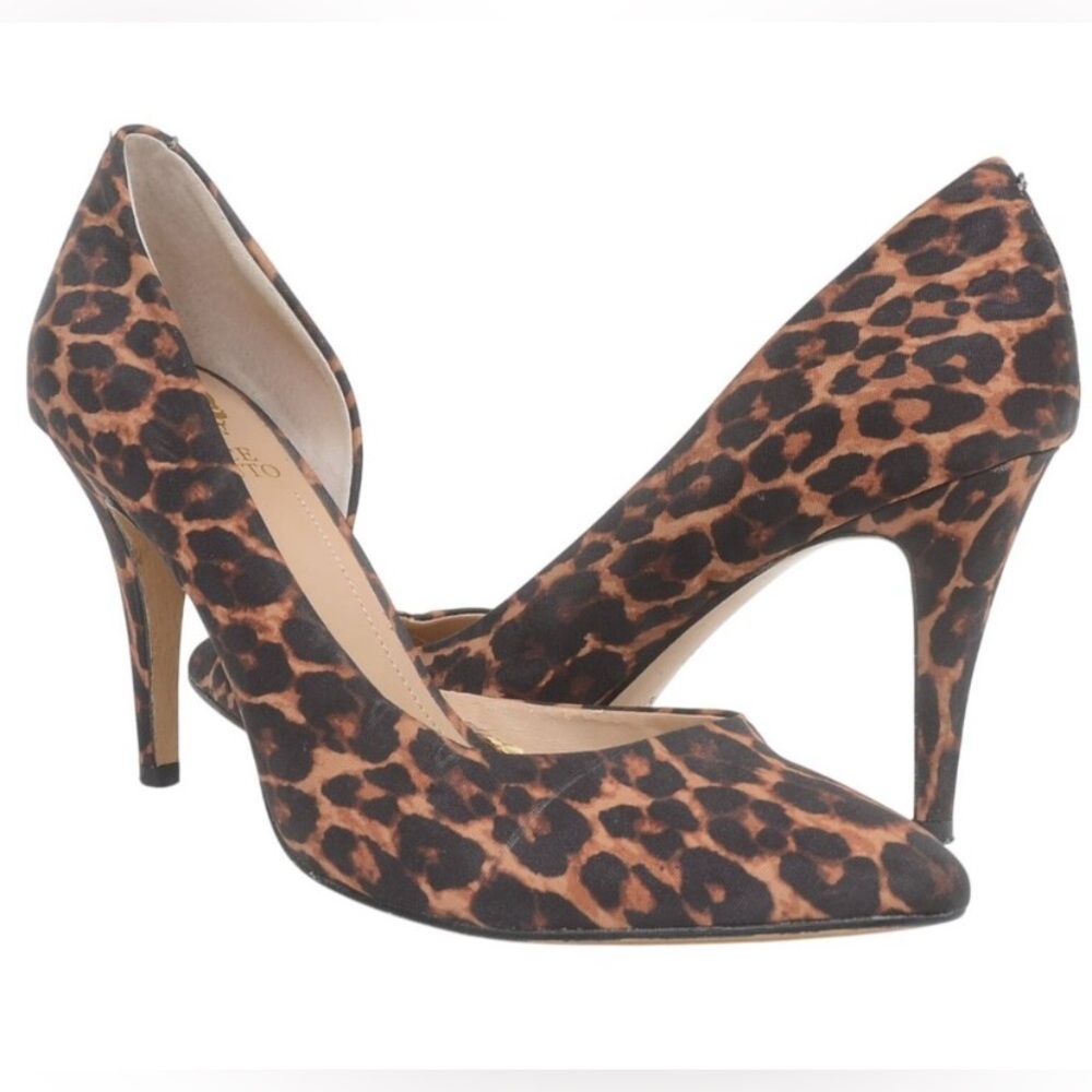 Vince Camuto Kehlia Pointed Toe Classic Pump Leopard Stiletto Women's Size 8